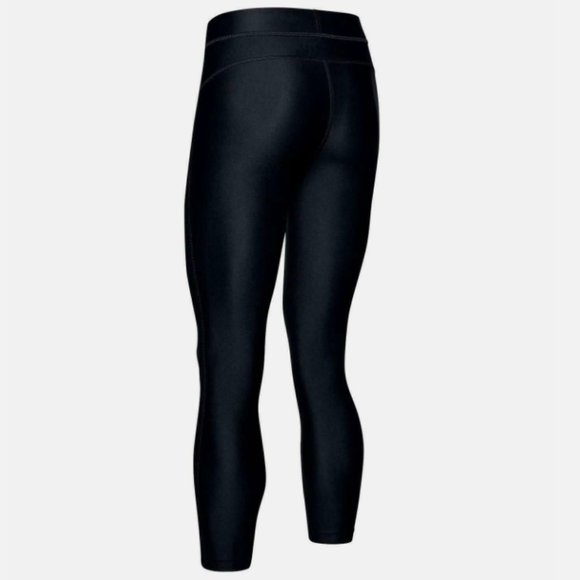 Under Armour Women's Heatgear Black/Optic Purple Color Block Ankle Crop Leggings - Picture 7 of 7